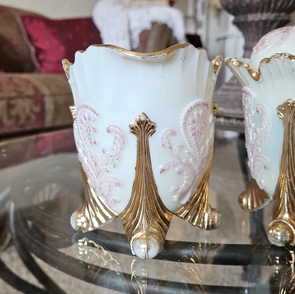 Northwood Inverted Fan Sugar Creamer Spooner Uranium Custard Glass Antique EAPG - Picture 2 of 16